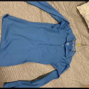 NIKE light blue DriFit quarter zip